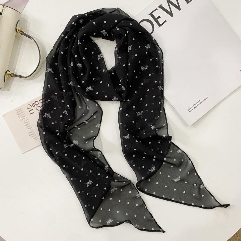 Brauner Seidenschal mit Tupfen: Vielseitiges Haarband mit Bindeband & Accessoire für Frauen 2025