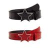 Trendy Star Clasp Embellished Waist Belt for Fashionistas PU Leather Waist Sash Adjustable Youth Accessory