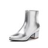 Women's Boots Ankle Korean Style Autumn and Winter New Pointed Short Boots Square Heel Side Zipper Warm Outdoor Women Shoes