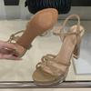 Fashion Eilyken New Fashion Narrow Band Crystal Diamonds Buckle Strap Women Sandals Summer Platform Open Toe High Heels Shoes