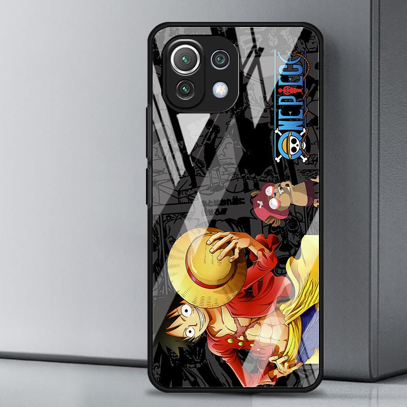 

OneS P-ieceS LuffyS Glass Phone Cover Case for Xiaomi mi 10 Pro 12X 14 13 Note 10 12T 11T 10T 12 11 Lite Xiaomi Mi 11