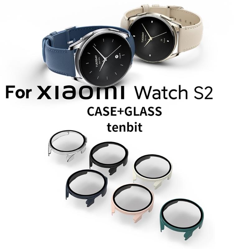 Protective Cover For Watch S2 Waterproof Screen Protector-Shell Frame Smartwatch One-piece Housing Glass Film Accessory