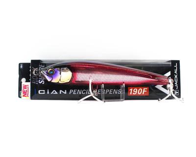 Jackall עופרת דמוי דג סיאן סרפנס 190F 65 גרם פיתיון צף אדום פסיון (6789)
