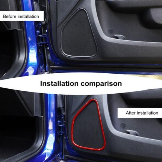 4PCS Front Rear Door Speaker Stereo Horn Cover Trim for Dodge Charger/300C 2011+