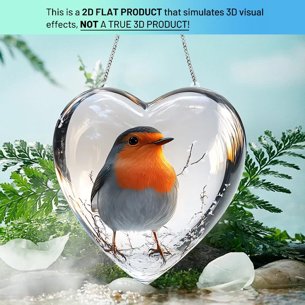 The Love Bird Pendant is made of acrylic and is the best decora for home and courtyard decora. It is a Valentine's Day gift
