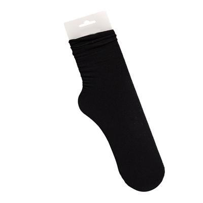 Pure Color Women Socks Good Elasticity Thin Breathable Retro Color Mid Tube Socks for Everyday Wear Black Free Size