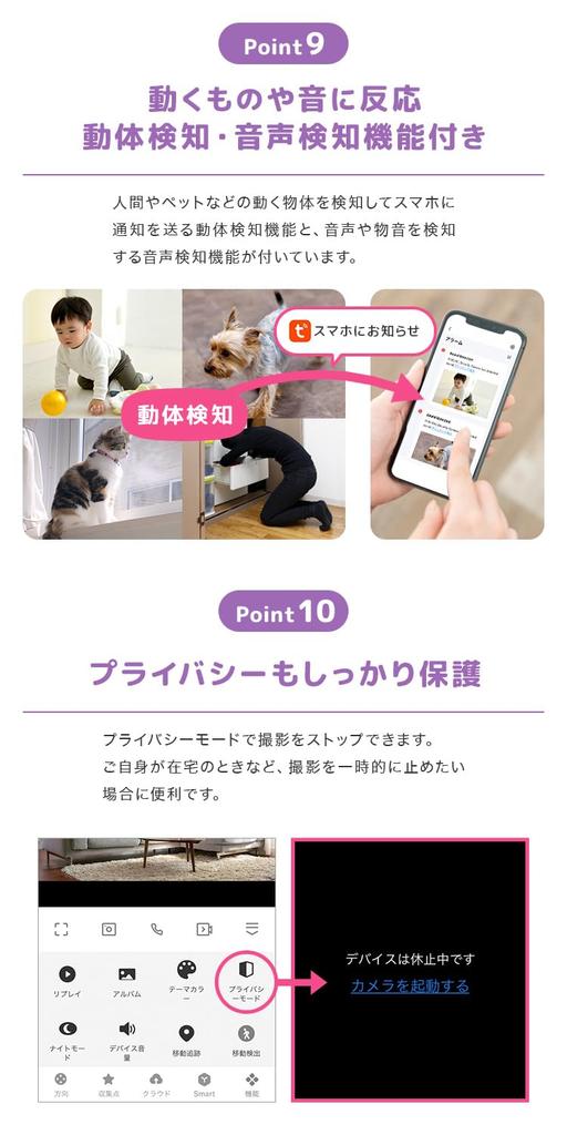 WEIMALL Pet Monitoring Camera for and Babies iPhone Indoor Night Motion Automatic Monitoring Function Elderly, Pets, - Compatible, Use, Vision,