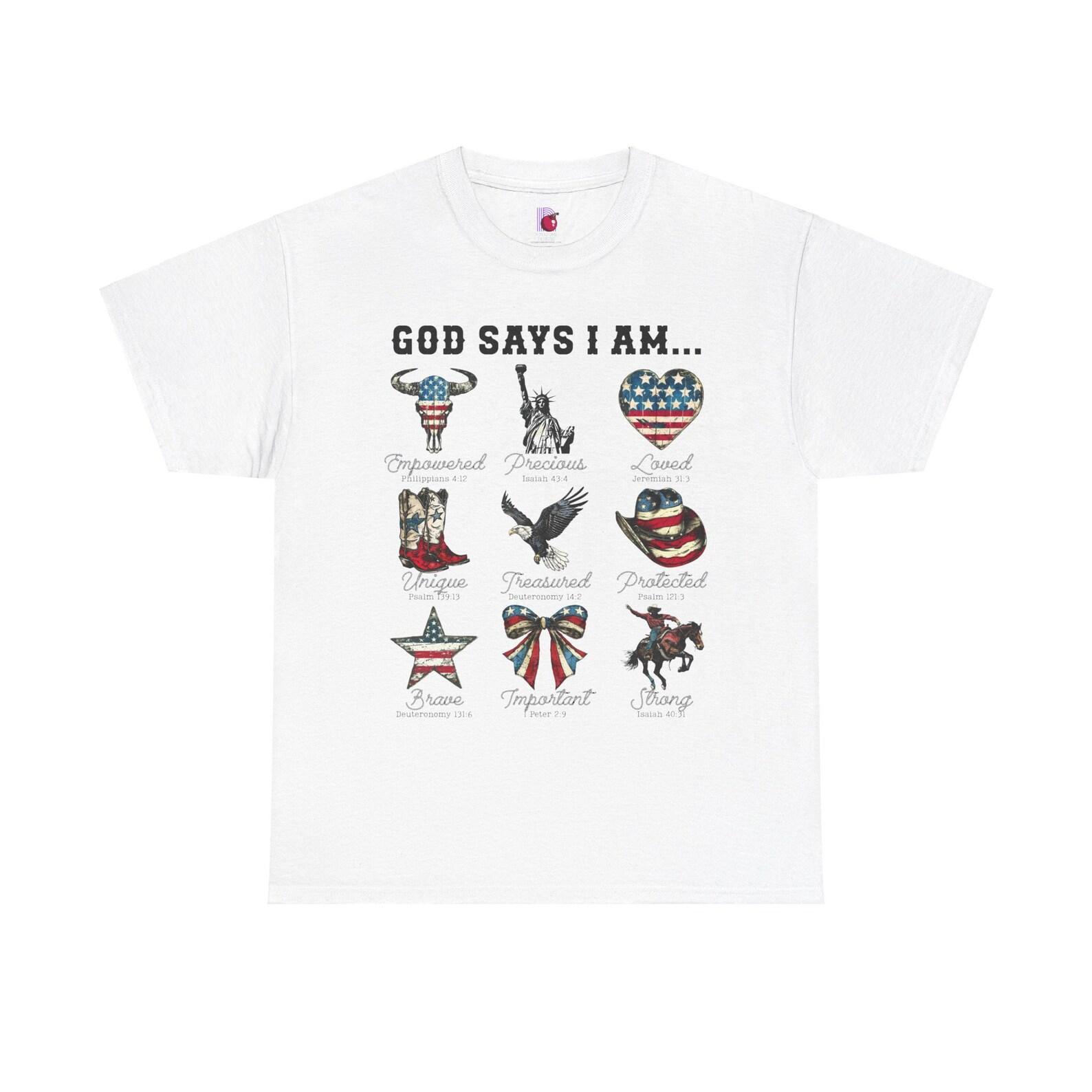 God Says I Am Gildan Unisex Heavy Cotton Tee 140