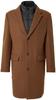 Coat Selected Mantel Reverskragen Cognac