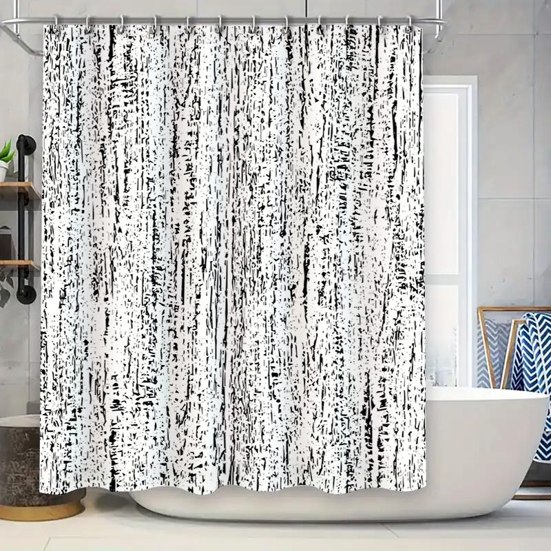 Современная Классическая Черно-Белая Водонепроницаемая Шторка для Душа Ванная Декор 90x180cm