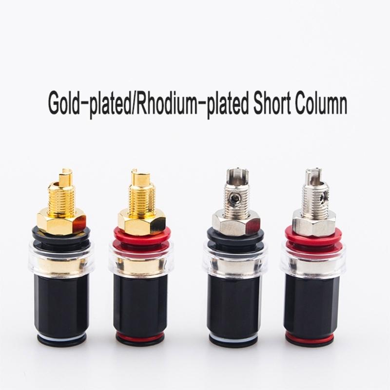 Copper Speaker Connectors Female Terminals for Home Theater Male Bananas Plugs High Conductivity