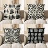 Home Decor Abstract Black Pattern Decorative Throw Pillow Pattern Cushion Cover Suitable for Sofa Bedroom Car Pillow Cover