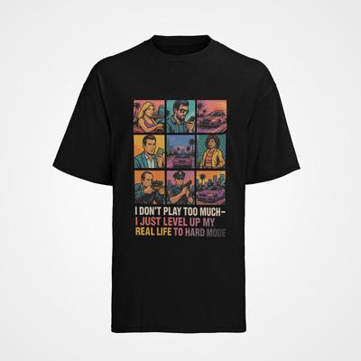 Divertente Maglietta di Cotone Livello di Gioco Superato GTA 6 Uomo S-XXXL