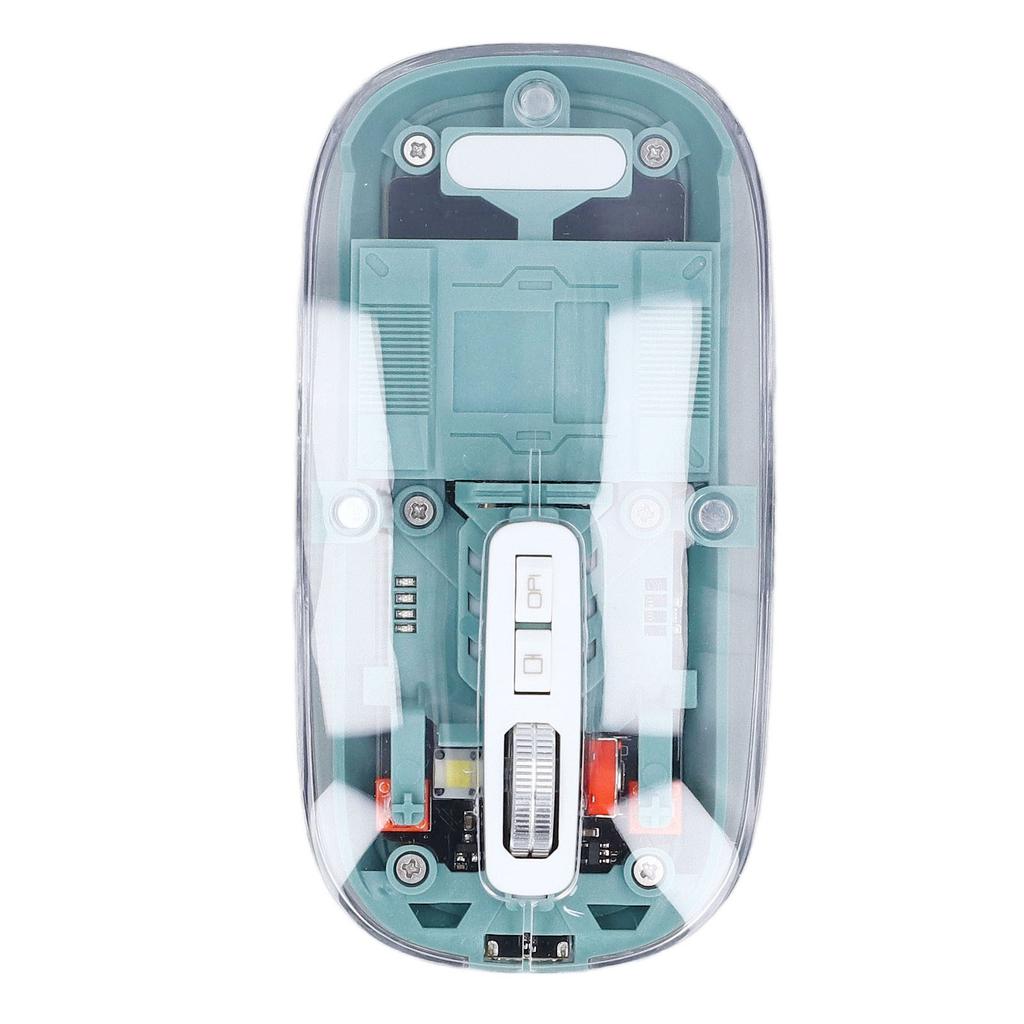 Wireless Mouse 1 2 2.4GHz 3 Mode Silent DPI Rechargeable Transparent Mouse for PC Laptop Tablet