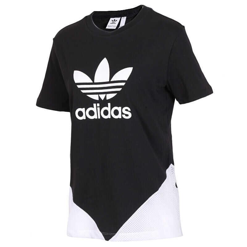 Adidas Originals Essentials Big Logo Cotton Short Sleeve Tee Unisex Black White CY7367 XS