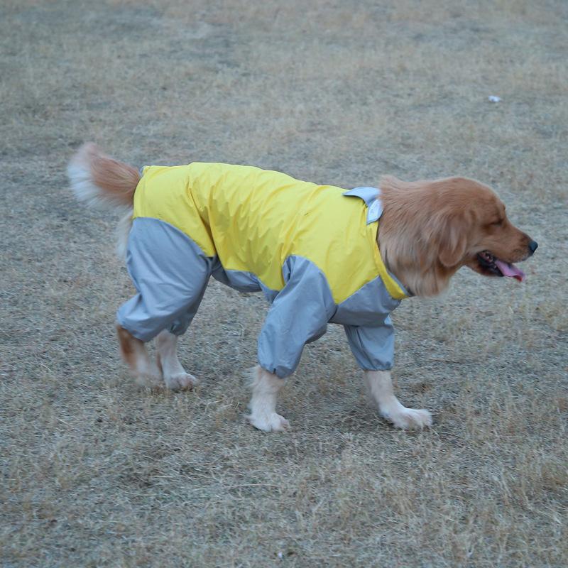 Dog Clothing In Spring, Summer, Autumn, All In One Four Legged One-piece Large Dog Pet Raincoat, Fully Wrapped Camouflage Raincoat