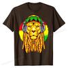 Rastafarian Lion Leo Horoscope Zodiac Sign Rasta T-Shirt SummerDesign Tees Cute Cotton Men T Shirt