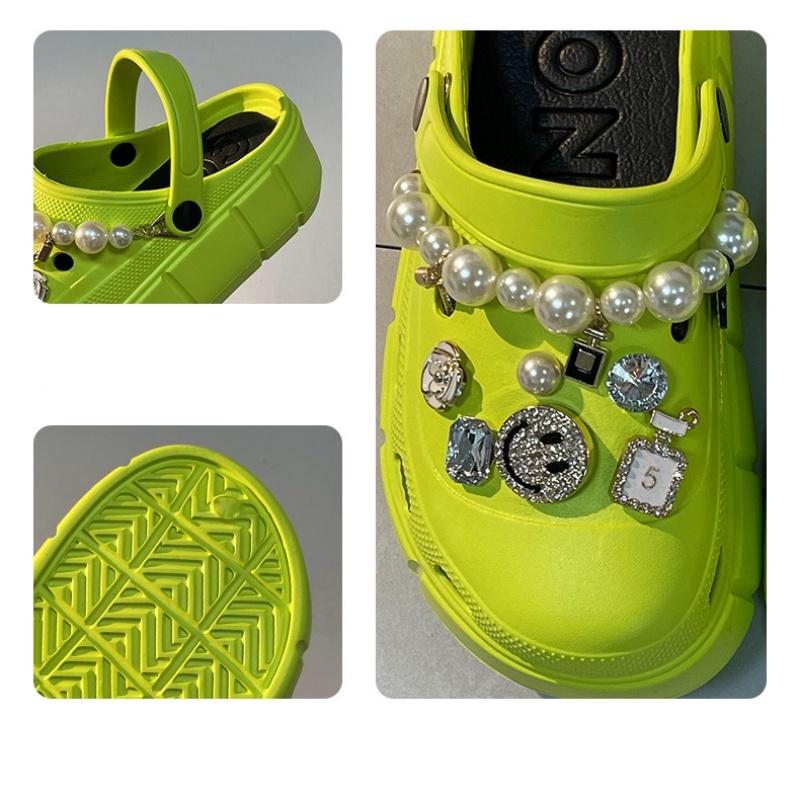 Thick Women Pearl Sole Sandal Breathable Fashion Shoes Eva Accessories Diy