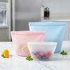 1Pcs Airtight Leakproof Food Grade Freezer Bag Reusable Silicone Storage Bags For Meat Veggie Marinating & Lunch