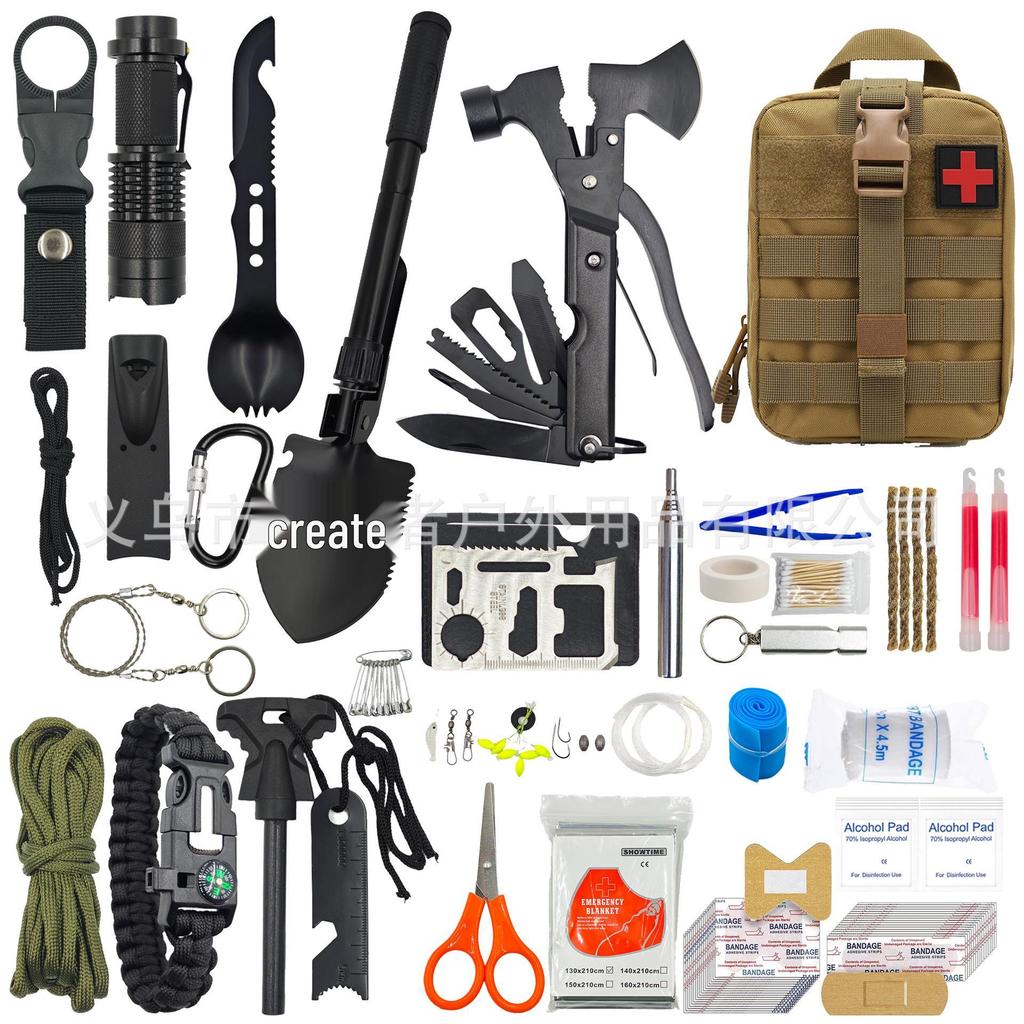 Outdoor Survival and First Aid Kit Set for SOS Emergencies