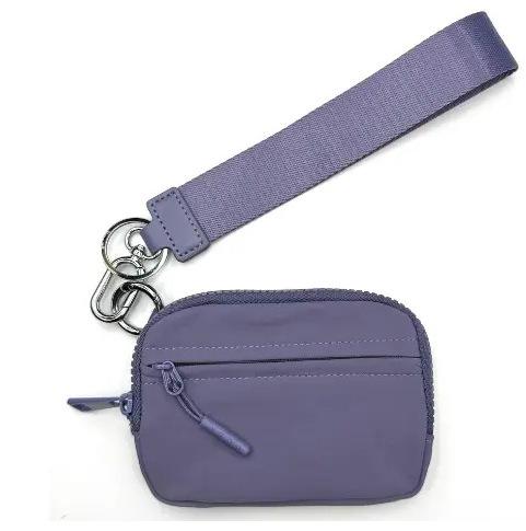 With Wrist Zip Coin Purse Ladies Casual Travel Bag Waterproof Nylon Small Wallet Multifunctional Card Holder