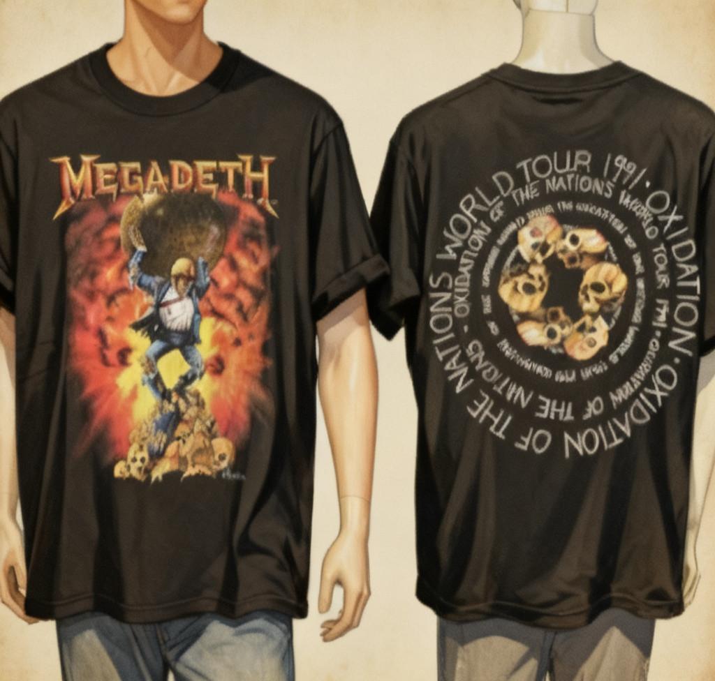 1991 Megadeth Oxidation Of The Nations World Tour T-shirt NWT M