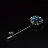 Fashion Crystal Flower Men's Brooches Long Brooch Pins Handmade Men's Lapel Pin for Suits Rhinestone Men Fashion Jewelry