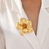 Statement Flower Brooch Large Corsage Ornament Elegant Geometric Metal Pin  Clothing Accessories