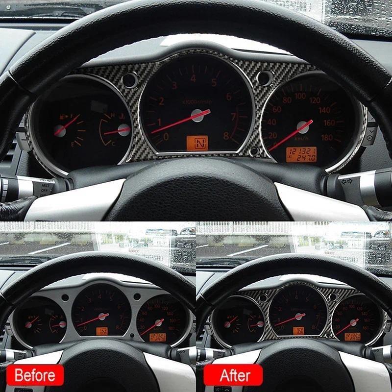 For Nissan 350Z 2003-2009 Car Instrument Cluster Panel Cover Trim Decoration Stickers Carbon Fiber Look