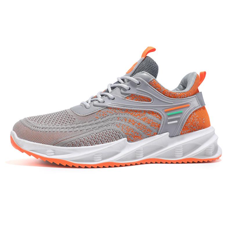 Buty męskie buty z dzianiny muchowej wiosna i lato nowe modne sportowe buty codzienne miękka podeszwa oddychająca siateczka do biegania modne buty