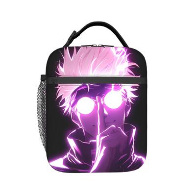 Sacs à déjeuner isothermes Anime Portables Jujutsu Kaisen Anime Réutilisable Sac thermique Sac fourre-tout Boîte à lunch Travail Extérieur Pochette Bento