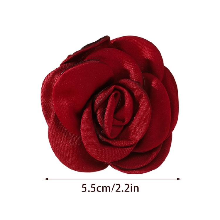Stoff-Rosenblüten-Broschen-Nadeln Modeschmuck Cardigan Hemd Corsage Abzeichen-Nadel Sicherheitsnadeln für Damen Accessoires