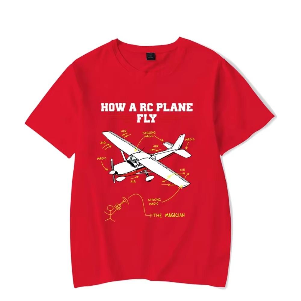 RC Airplane  Vintage T-shirt for Men Clothes Male T-shirts Summer Plus Size Tees Oversized T Shirt Male T-shirts Clothes