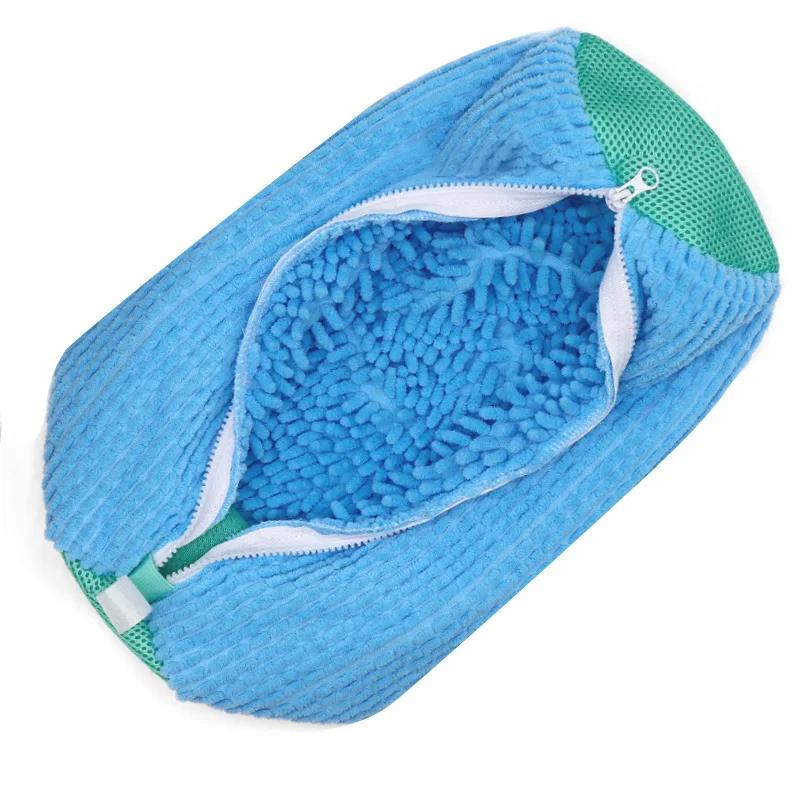 

Reusable Person s Anti-Deformation Laundry Bag Polyester Shoe Laundry Bag for Washing MachineWashing Bag Protects Shoes Baskets 39X13cm синій