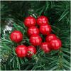 500/50pcs Mini Artificial Red Berries DIY Floral Wreath Ornament Fake Berry Cherry Stamen Christmas New Year Party Home Decor