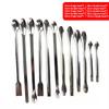 Hot Sale 12PCS Stainless Steel Lab Spoon Spatula/Laboratory Sampling Spoon Mixing  Micro Spatula Scoop