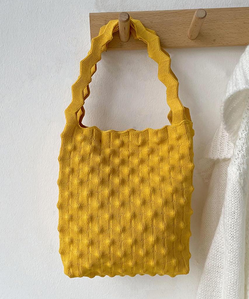 mini tote mini large openwork all vivid bag Net-knitted bag, bag, mini, spring, summer, fall, knit, net-knitted, Korean-like, ladies' bag,