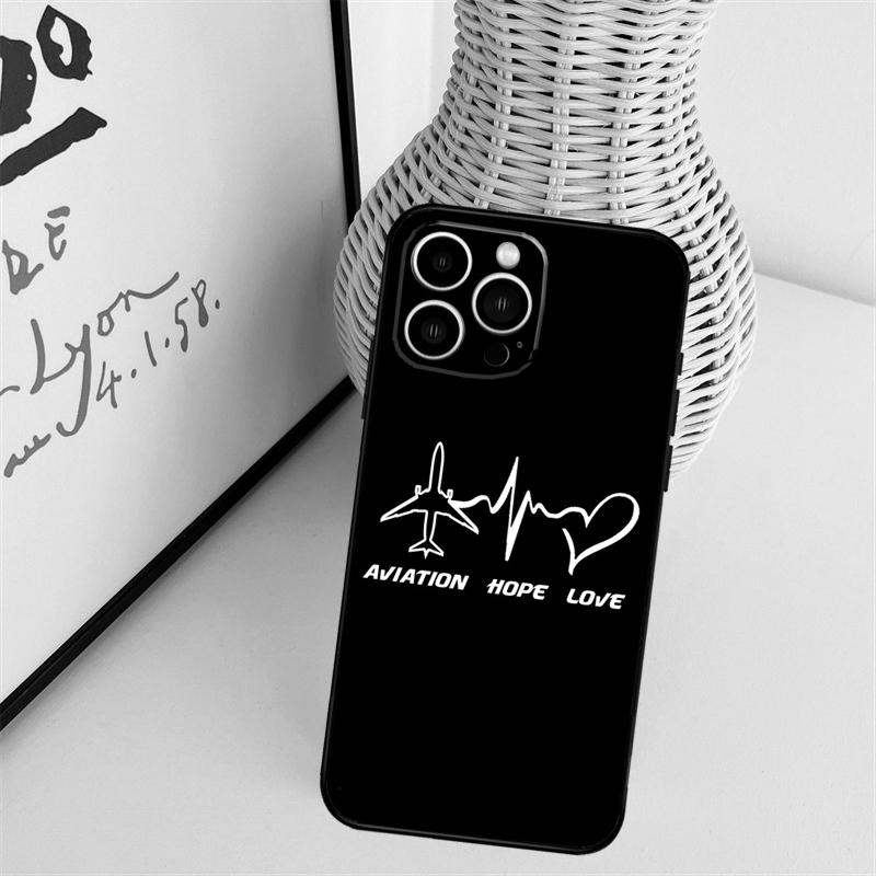 Aircraft Airplane Fly Travel Phone Case For iPhone 16 Pro Max 14 13 12 11 15 17 Pro Max Mini 15 16 Plus 16e Back Cover