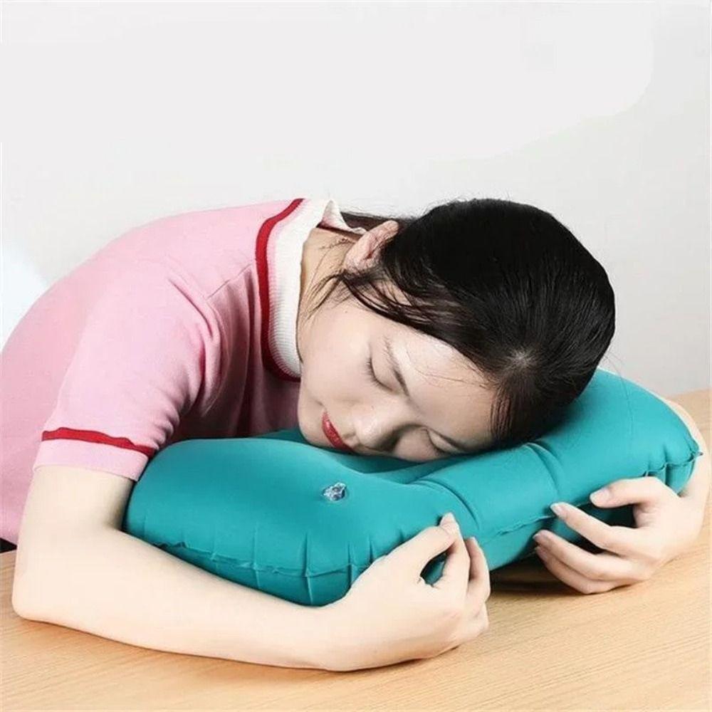 Automatic Air Inflatable Pillow U Shape Pool Pillow Home Supplies Camping Pillow  Neck