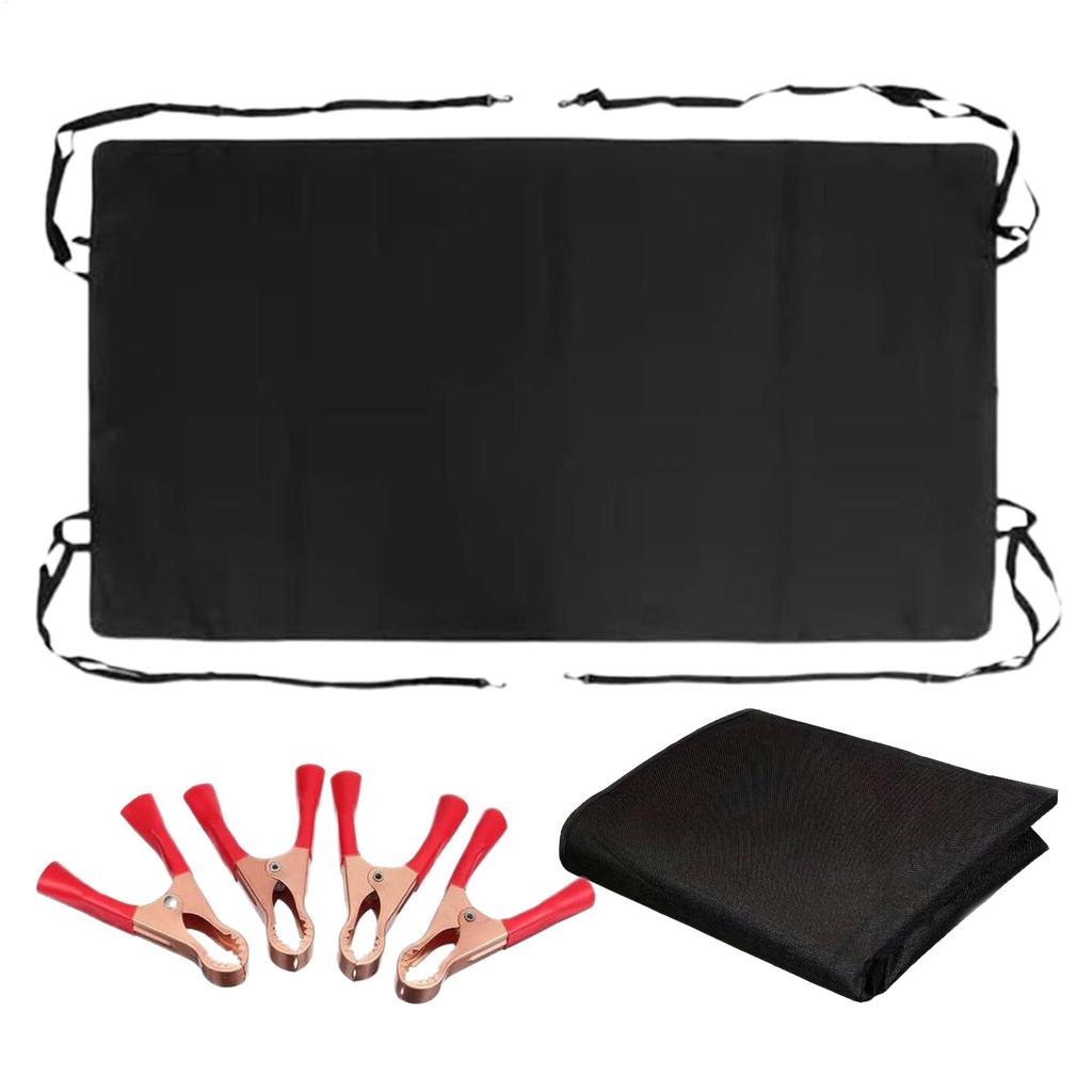 Schwarze Wohnmobil Heckflügeltür Markisenabdeckung 600D Wasserdicht Sonnenschutz Langlebig Für VW FürFord Heckflügeltür Markisenabdeckung Camping Reise