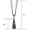 1&2 Pièces Embrasses de Rideaux Décoratives Fait Main Élégantes Cordelettes Pompons Retenues pour Rideaux Décor Accessoires de Pièce Support de Rideau