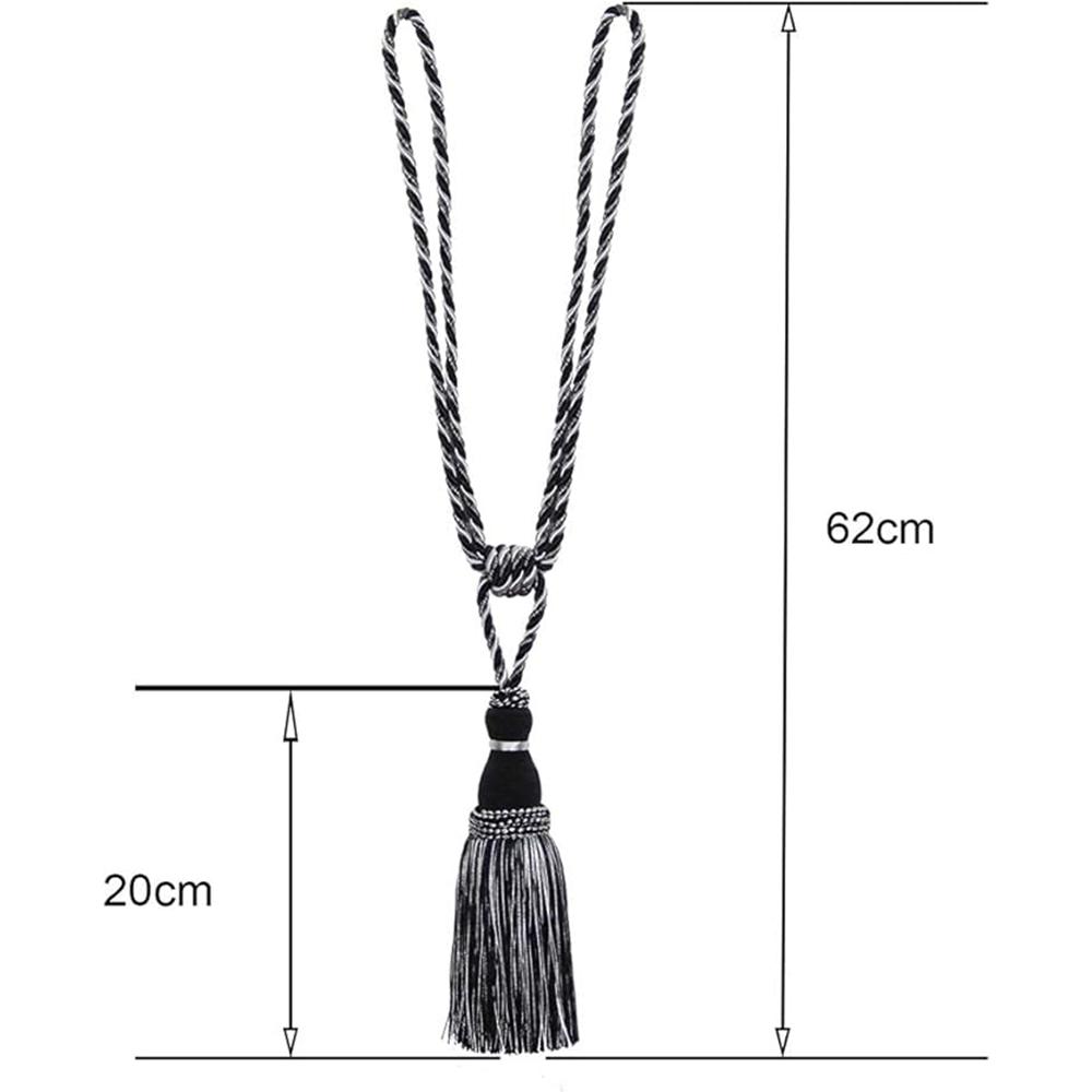 1&2 Pièces Embrasses de Rideaux Décoratives Fait Main Élégantes Cordelettes Pompons Retenues pour Rideaux Décor Accessoires de Pièce Support de Rideau