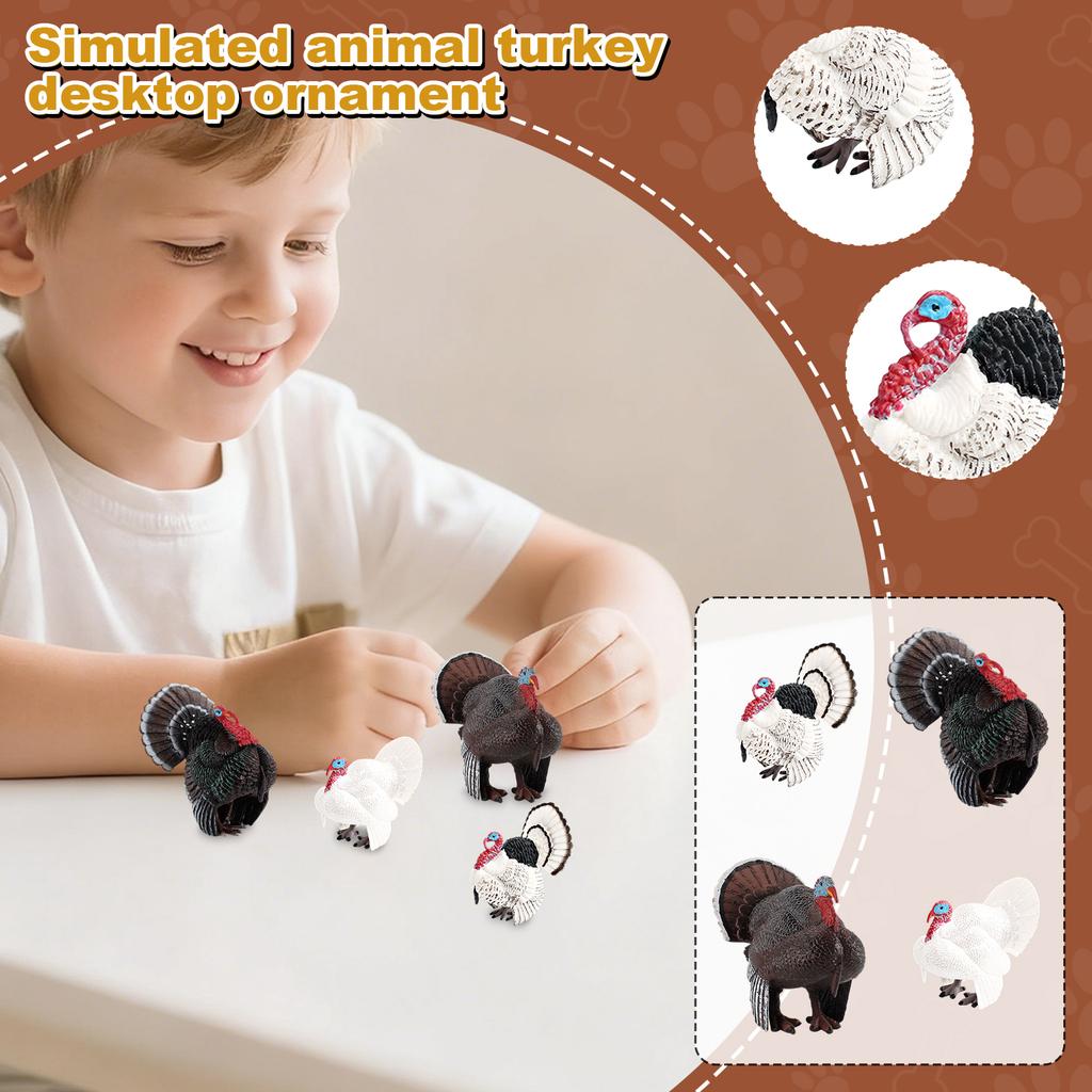 Simulated Animal Turkey Model, Children's Desktop Decoration.