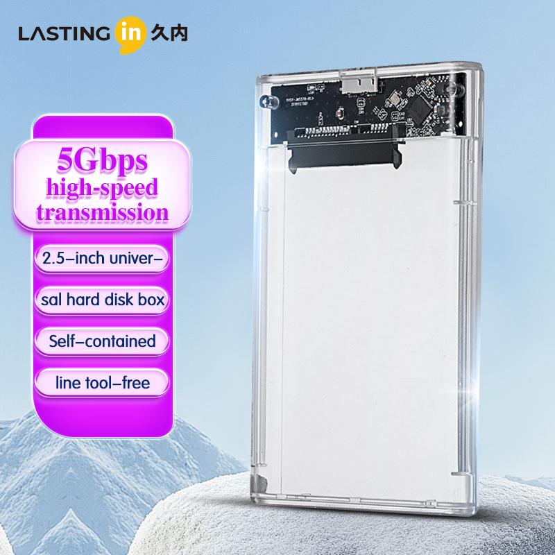 Transparent 2.5 SATA to USB 2.0 3.0 Type-C 3.1 Adapter Enclosure External Hard Drive Case and Bag HDD Caddy Box
