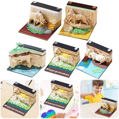 Creative 3D Art Calendar for 2025 Hand-Torn Paper Carving Desktop Ornament and Multi-Functional Desk Accessory