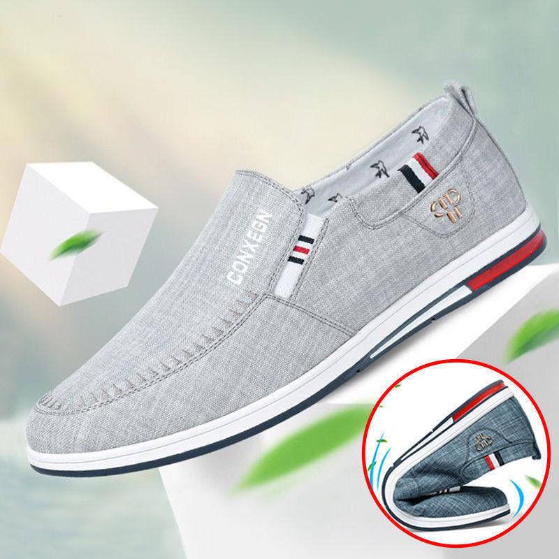 

Мужская обувь весенняя тканевая обувь мужская дезодорирующая обувь для ленивых парусиновая обувь универсальная повседневная обувь обувь 44