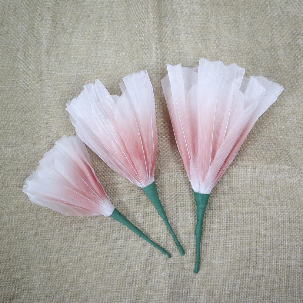 Spring Peach Blossom Decor: Artificial Gauze Flowers for Weddings, Home, Garden, or Mall Decorations.