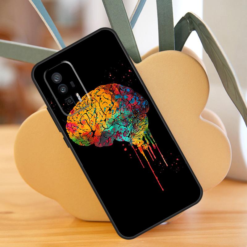Human Heart Brain Lungs Case For POCO F6 Pro X6 X5 X3 F3 F5 M6 M5s Xiaomi 13T Pro 11T 12T 12 13 Lite 14 Ultra Cover