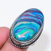 Natural Rainbow Calsilica Gemstone 925 Sterling Silver Jewelry Ring Size 9 AR-18649