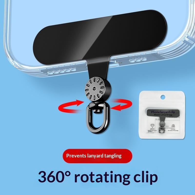 360° Rotatable Phone Lanyard Gasket Hanging Cord Tpr Metal Phone Patch Metal Ultra Thin Phone Card Clip Replacement